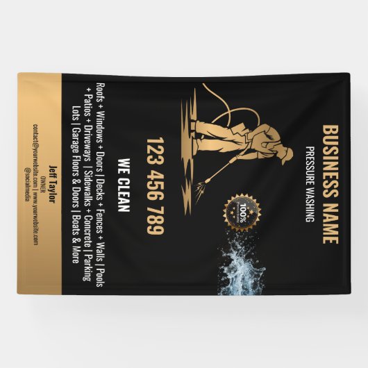 Beruflicher Druck Power waschen Banner (Horizontal)