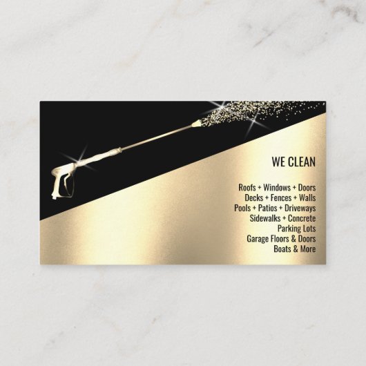 Beruflicher Druck Power waschen sauber Visitenkarte (Rückseite)