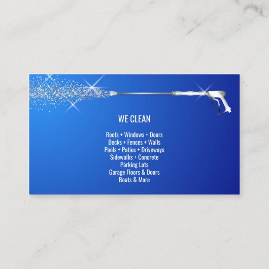 Beruflicher Druck Power waschen sauber Visitenkarte (Rückseite)