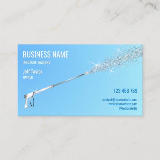 Beruflicher Druck Power waschen sauber Visitenkarte (Vorderseite)