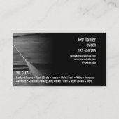 Beruflicher Druck Power waschen Schwarz Visitenkarte (Rückseite)