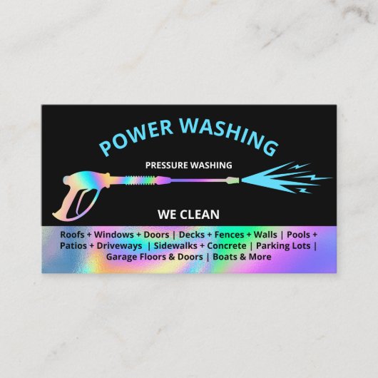 Beruflicher Druck Power waschen Visitenkarte (Vorderseite)