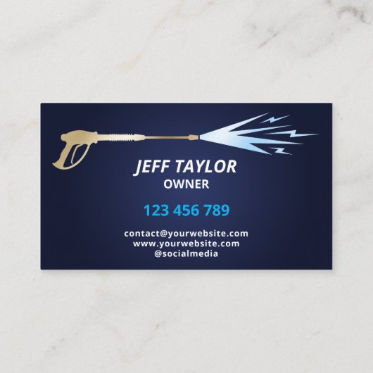 Beruflicher Druck Power waschen Visitenkarte (Rückseite)