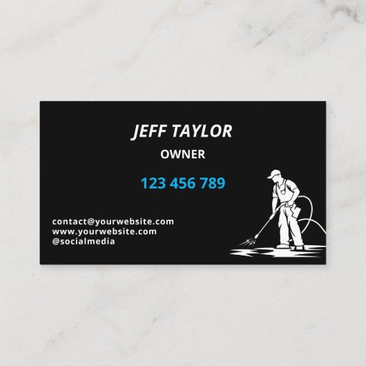 Beruflicher Druck Power waschen Visitenkarte (Rückseite)