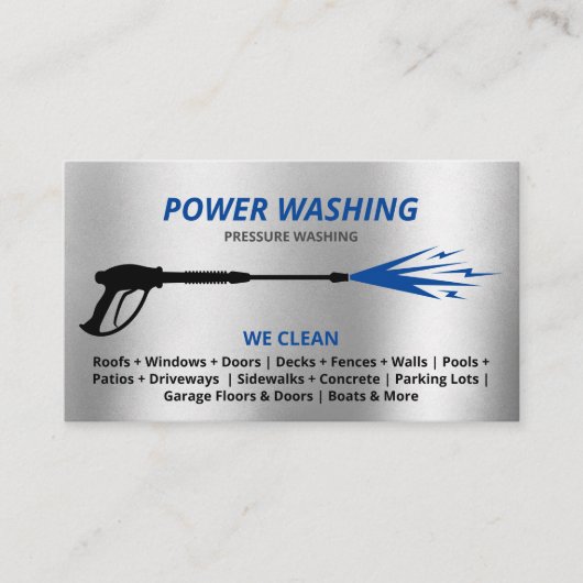 Beruflicher Druck Power waschen Visitenkarte (Vorderseite)