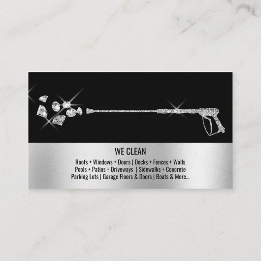 Beruflicher Druck Power waschen Visitenkarte (Rückseite)