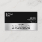 Beruflicher Druck Power waschen Waschbecken Dach B Visitenkarte (Rückseite)