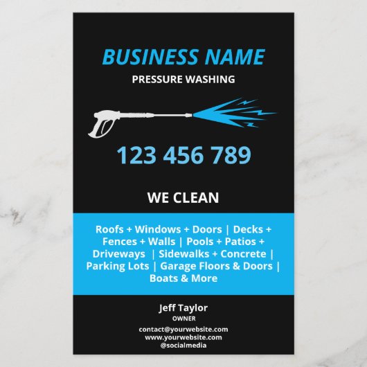 Beruflicher Druck Power waschen Waschmaschine Flyer (Vorne)