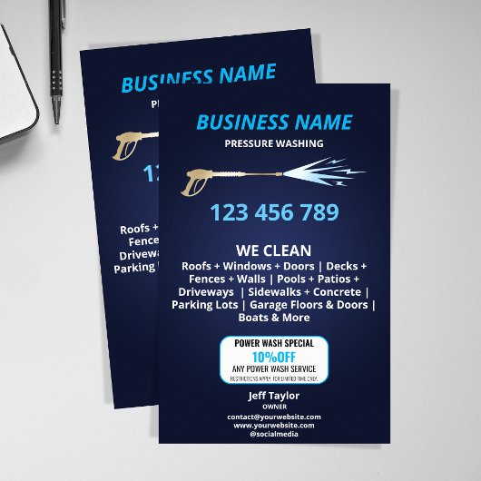 Beruflicher Druck Power waschen Waschmaschine Flyer