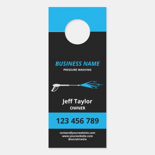 Beruflicher Druck Power waschen Waschmaschine Türanhänger (Vorderseite)