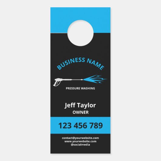 Beruflicher Druck Power waschen Waschmaschine Türanhänger (Vorderseite)