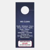 Beruflicher Druck Power waschen Waschmaschine Türanhänger (Rückseite)