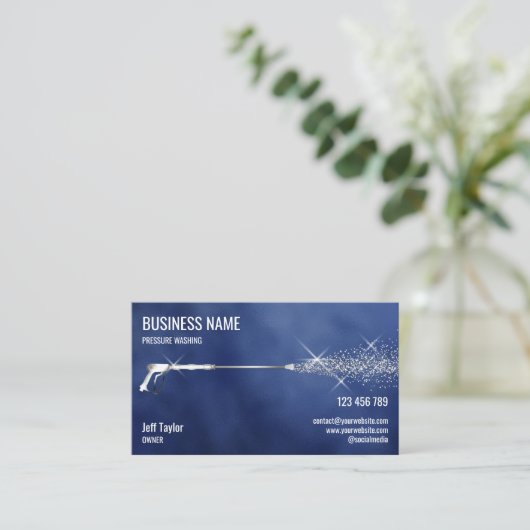 Beruflicher Druck Power waschen Waschmaschine Visitenkarte (Stehend Vorderseite)