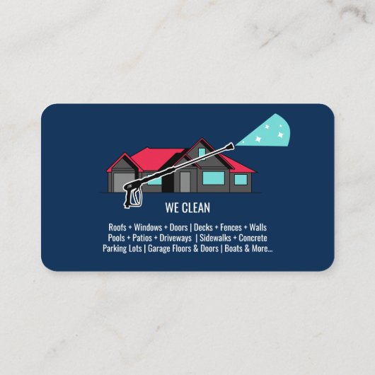 Beruflicher Druck Power waschen Waschmaschine Visitenkarte (Rückseite)