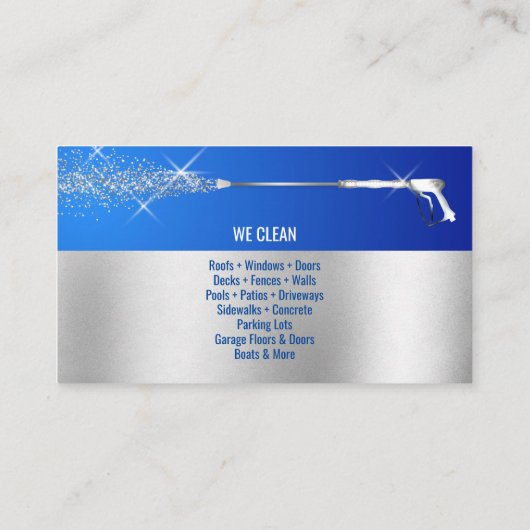 Beruflicher Druck Power waschen Waschmaschine Visitenkarte (Rückseite)