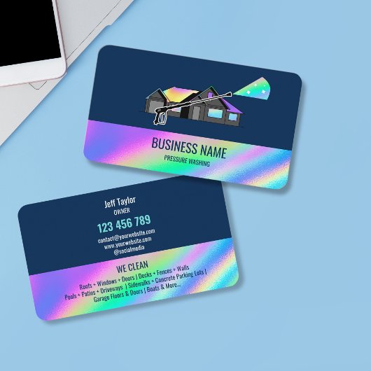 Beruflicher Druck Power waschen Waschmaschine Visitenkarte