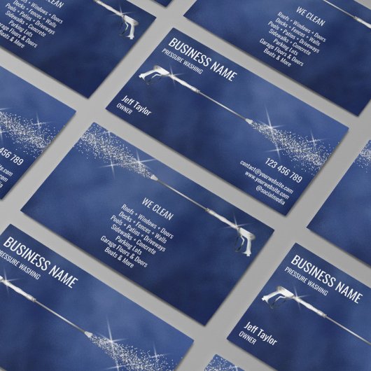 Beruflicher Druck Power waschen Waschmaschine Visitenkarte