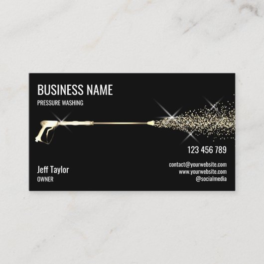 Beruflicher Druck Power waschen Waschmaschine Visitenkarte (Vorderseite)