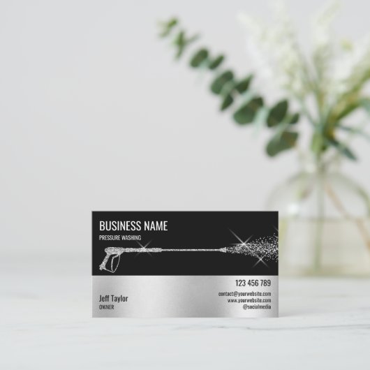 Beruflicher Druck Power waschen Waschmaschine Visitenkarte (Stehend Vorderseite)