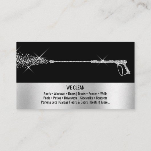 Beruflicher Druck Power waschen Waschmaschine Visitenkarte (Rückseite)