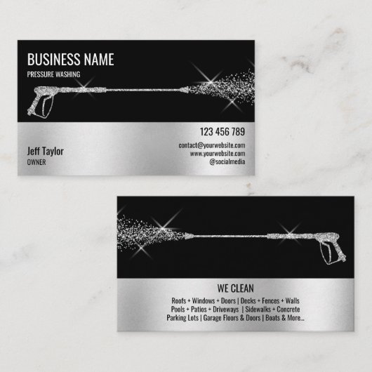 Beruflicher Druck Power waschen Waschmaschine Visitenkarte (Vorne/Hinten)