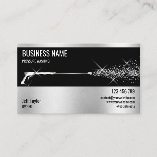 Beruflicher Druck Power waschen Waschmaschine Visitenkarte (Vorderseite)