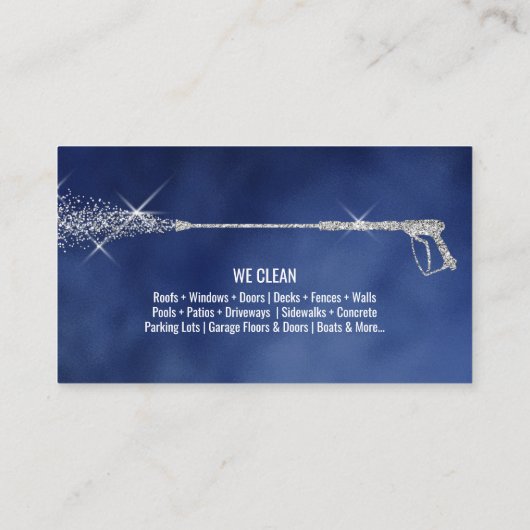 Beruflicher Druck Power waschen Waschmaschine Visitenkarte (Rückseite)