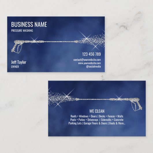 Beruflicher Druck Power waschen Waschmaschine Visitenkarte (Vorne/Hinten)