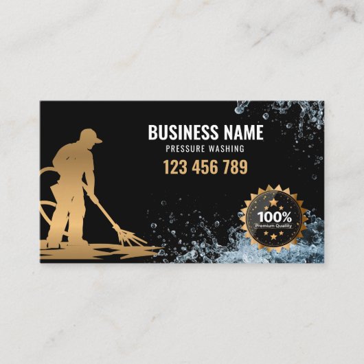 Beruflicher Druck Power waschen Waschtisch Dach Visitenkarte (Vorderseite)