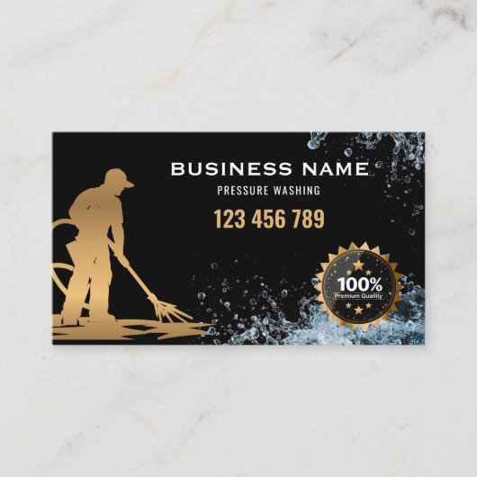 Beruflicher Druck Power waschen Waschtisch Dach Visitenkarte (Vorderseite)