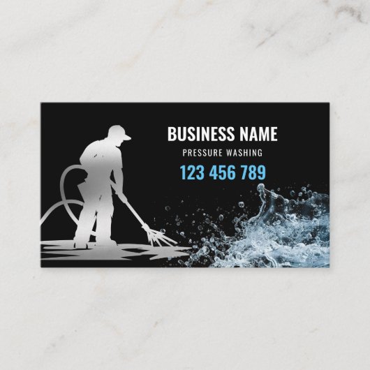 Beruflicher Druck Power waschen Waschtisch Dach Visitenkarte (Vorderseite)