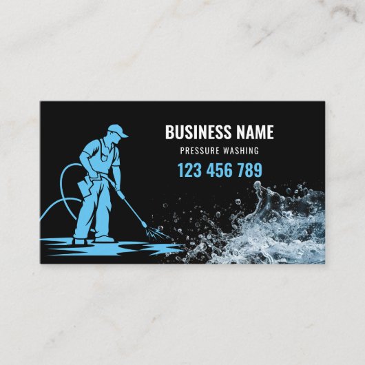 Beruflicher Druck Power waschen Waschtisch Dach Visitenkarte (Vorderseite)