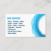 Beruflicher Druck Reinigung des Powers Visitenkarte (Rückseite)