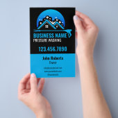 Beruflicher Druck schwarz waschen Flyer (Handgriff)