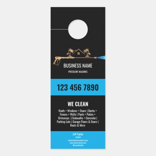 Beruflicher Druck Waschen Power Gutter Wash Türanhänger (Vorderseite)