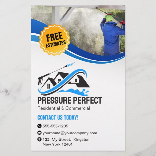 Beruflicher Druck Waschen und Reinigung von Powern Flyer (Vorne)