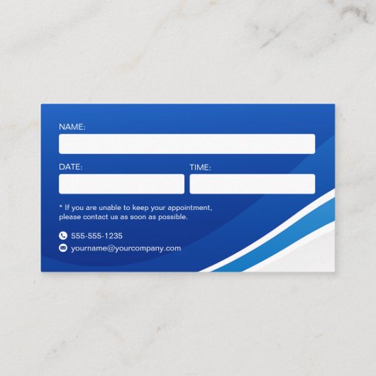 Beruflicher Druck Waschen und Reinigung von Powern Terminkarte (Rückseite)