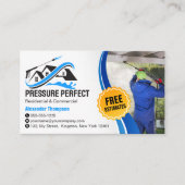 Beruflicher Druck Waschen und Reinigung von Powern Visitenkarte (Vorderseite)