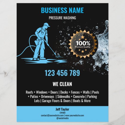 Beruflicher Druck Waschhaus Power Flyer (Vorne)