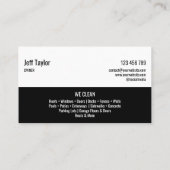 Beruflicher Druck Waschmaschine Power Masculine Bu Visitenkarte (Rückseite)