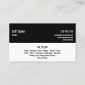 Beruflicher Druck Waschmaschine Power Masculine Bu Visitenkarte (Rückseite)