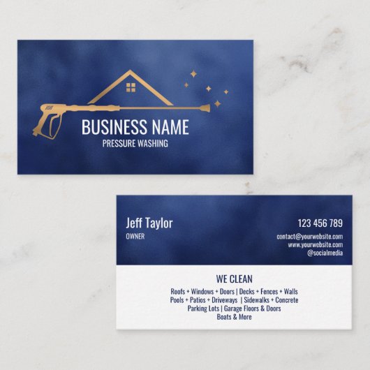 Beruflicher Druck Waschmaschine Power Masculine Bu Visitenkarte (Vorne/Hinten)