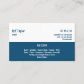 Beruflicher Druck Waschmaskuline Power Visitenkarte (Rückseite)