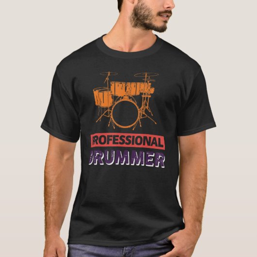 Beruflicher Drummer T-Shirt (Vorderseite)