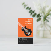 Beruflicher Dual Color Tone Bassist Musiker Visitenkarte (Stehend Vorderseite)