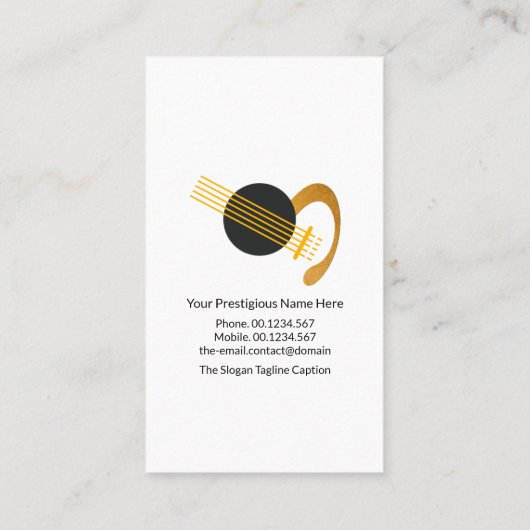 Beruflicher Dual Color Tone Bassist Musiker Visitenkarte (Rückseite)