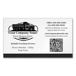 Beruflicher Dump Truck Hauling Company QR Code Magnetische Visitenkarte
