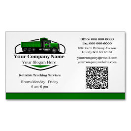 Beruflicher Dump Truck Hauling Company QR Code Magnetische Visitenkarte