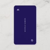 Beruflicher Dunkelblau, einfacher Minimalwert Visitenkarte (Vorderseite)