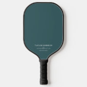 Beruflicher dunkler Aquamariner blauer Monogramm N Pickleball Schläger (Vorderseite)